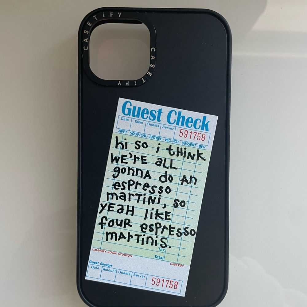 Casetify Espresso Martini iPhone 14 Case Receipt Design - Magsafe